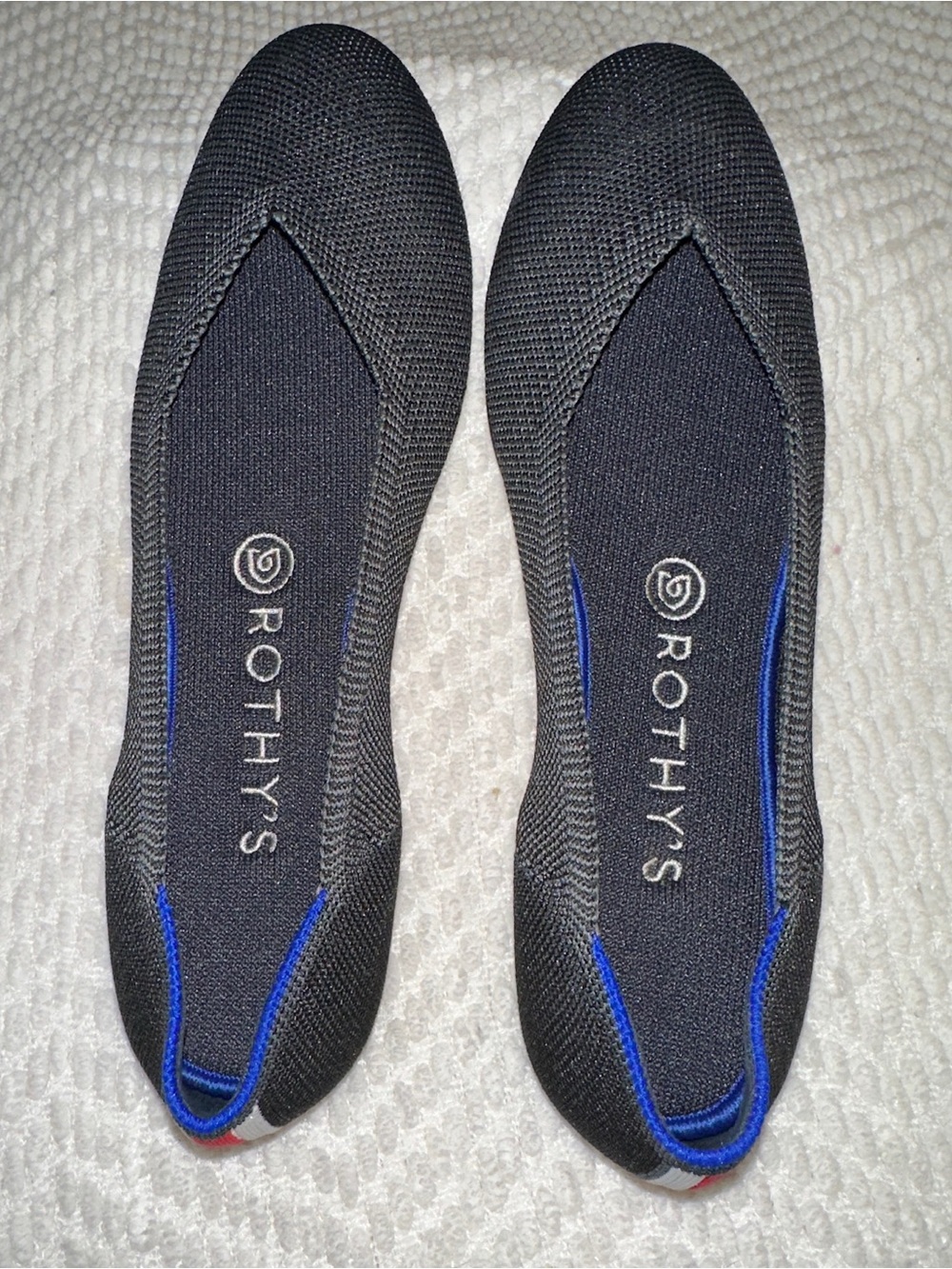 SZ 8-Rothy's The Flat- Dark Gray Knit Slip-On Ballet Flats- NEW, no box, SZ 8
